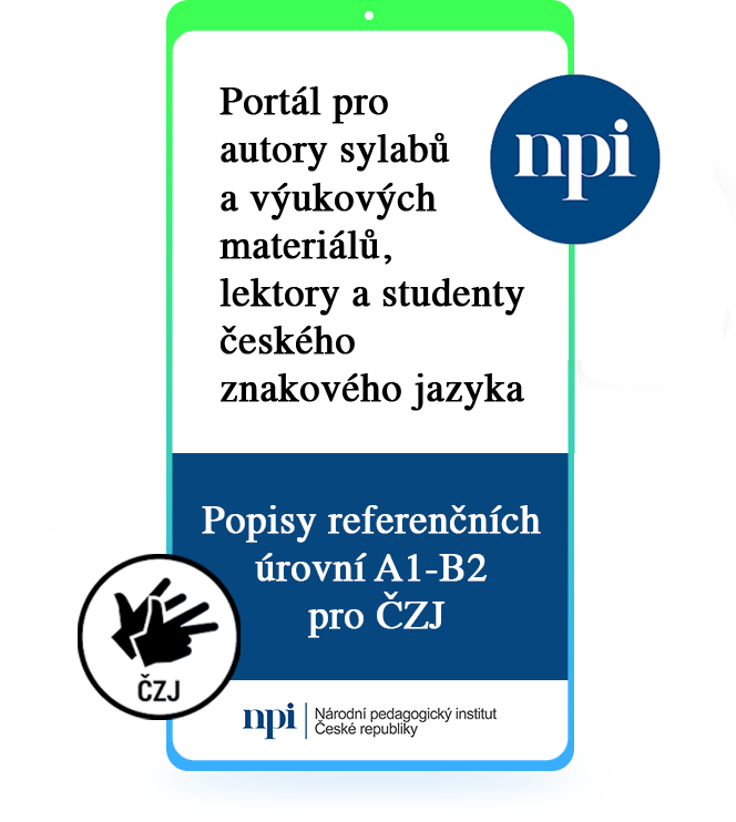 Portál pro autory sylabů a výukových materiálů, lektory a studenty českého znakového jazyka